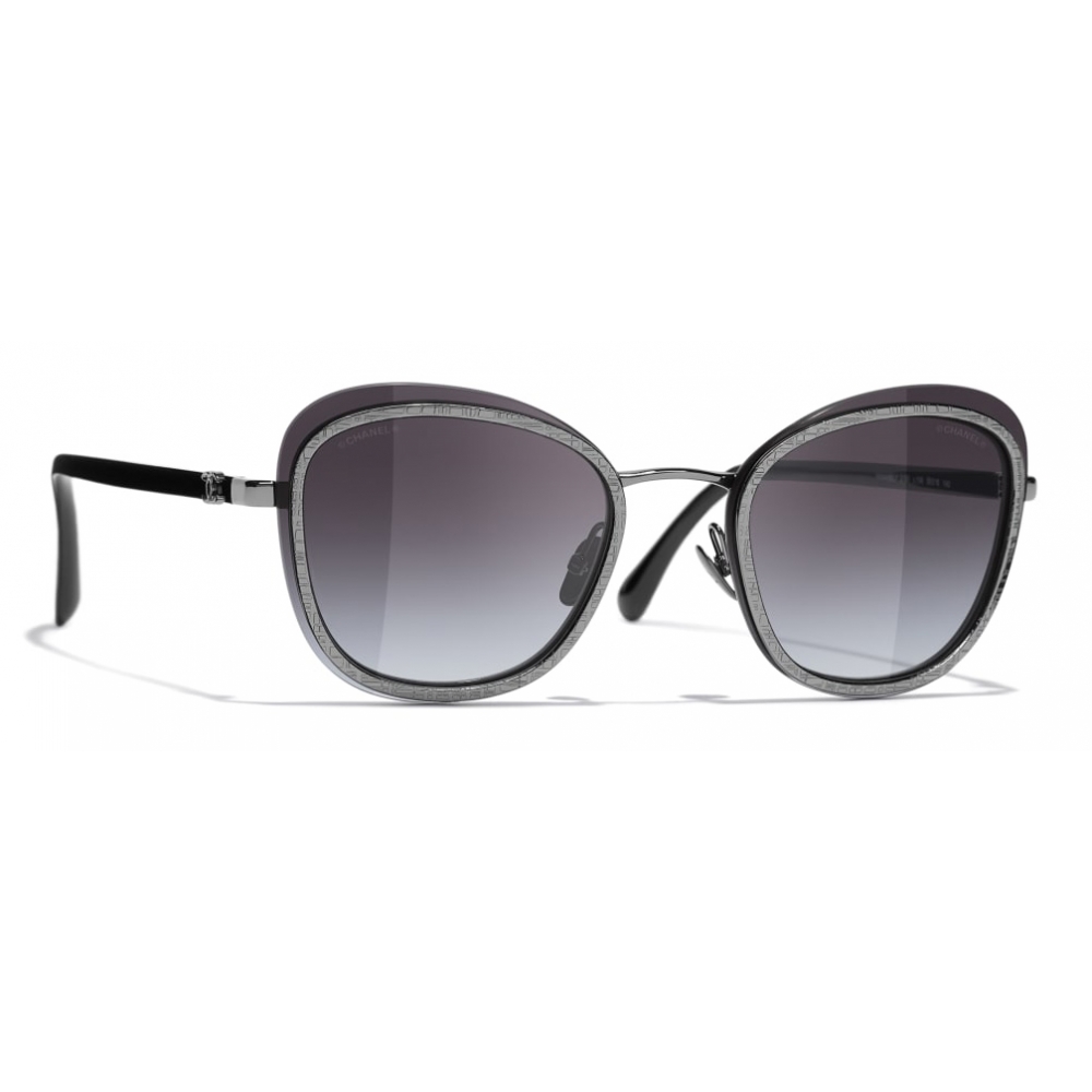 Chanel - Oval Sunglasses - Black Beige Brown - Chanel Eyewear - Avvenice