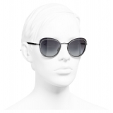 Chanel - Pantos Sunglasses - Silver Gray - Chanel Eyewear