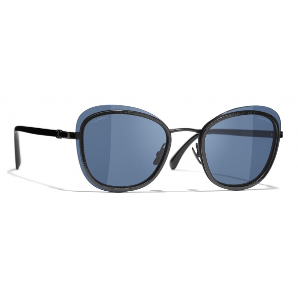 Chanel - Occhiali Modello Pantos da Sole - Nero Blu - Chanel Eyewear