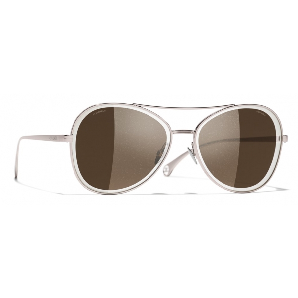 Chanel - Pilot Sunglasses - Pink Brown - Chanel Eyewear