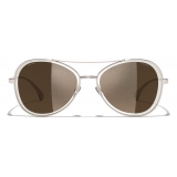 Chanel - Pilot Sunglasses - Pink Brown - Chanel Eyewear