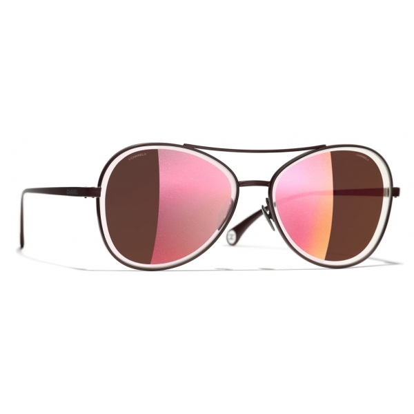 Chanel - Pilot Sunglasses - Dark Red - Chanel Eyewear