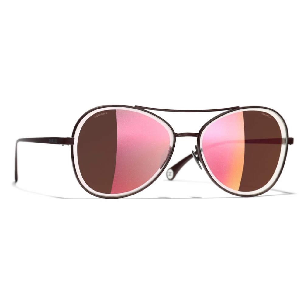 Chanel - Pilot Sunglasses - Dark Green Mirror - Chanel Eyewear - Avvenice