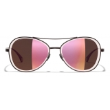 Chanel - Pilot Sunglasses - Dark Red - Chanel Eyewear