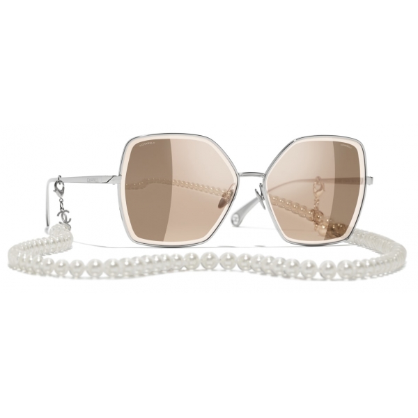 Chanel - Butterfly Sunglasses - Silver Pink Gold - Chanel Eyewear