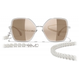 Chanel - Butterfly Sunglasses - Silver Pink Gold - Chanel Eyewear