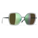 Chanel - Occhiali Farfalla da Sole - Verde Scuro - Chanel Eyewear