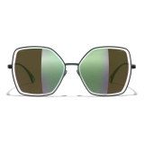 Chanel - Occhiali Farfalla da Sole - Verde Scuro - Chanel Eyewear