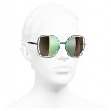 Chanel - Occhiali Farfalla da Sole - Verde Scuro - Chanel Eyewear