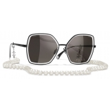 Chanel - Butterfly Sunglasses - Black Gray - Chanel Eyewear