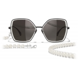 Chanel - Butterfly Sunglasses - Black Gray - Chanel Eyewear