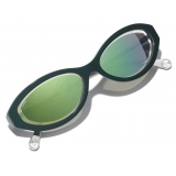 Chanel - Oval Sunglasses - Dark Green - Chanel Eyewear