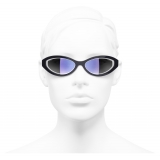 Chanel - Oval Sunglasses - Dark Blue - Chanel Eyewear