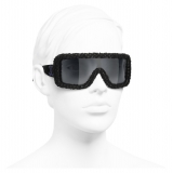 Chanel - Shield Sunglasses - Black Gray - Chanel Eyewear