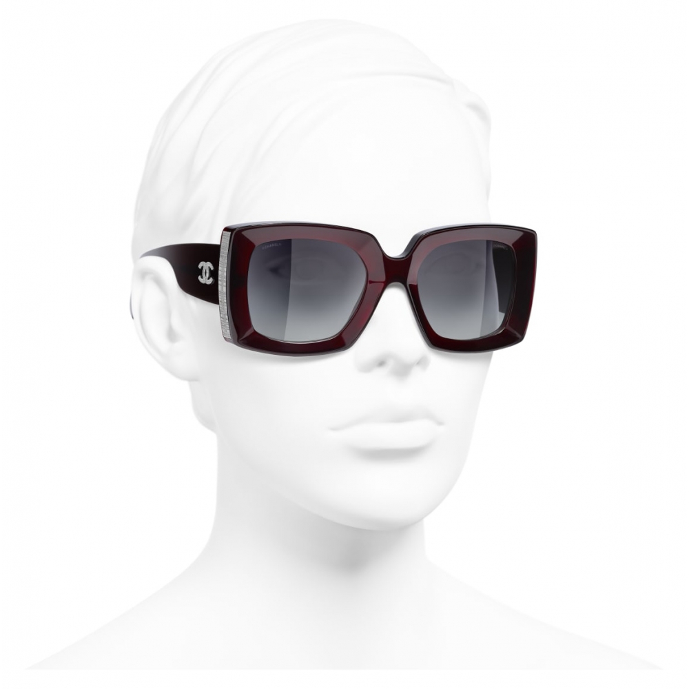 Chanel - Butterfly Sunglasses - Burgundy - Chanel Eyewear - Avvenice
