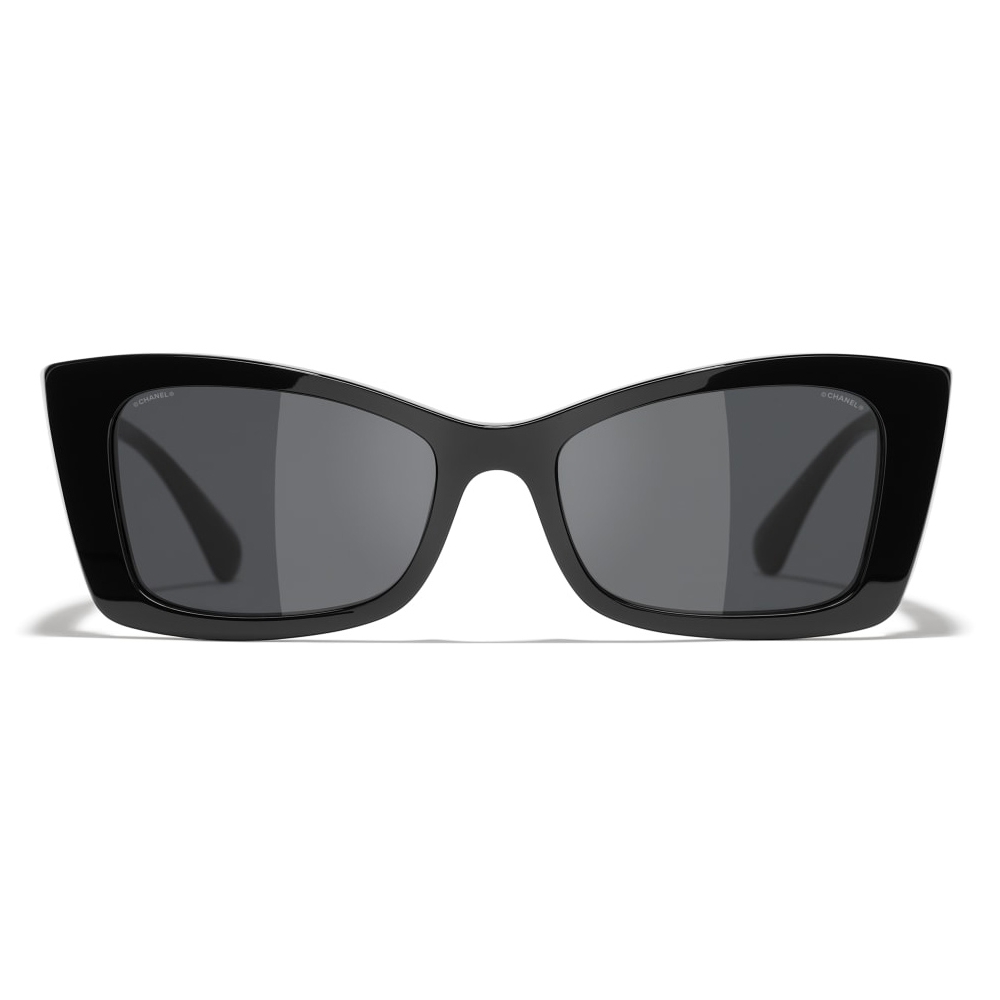 chanel rectangle sunglasses a71280 black