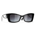 Chanel - Rectangle Sunglasses - Black Gray Gradient - Chanel Eyewear