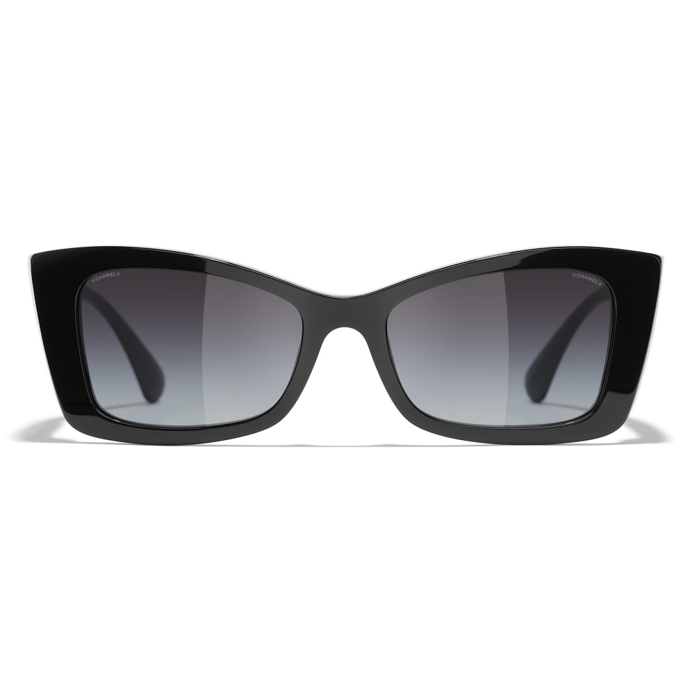 CHANEL Oval sunglasses in c501s654 - black/gray gradient