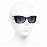 Chanel - Rectangle Sunglasses - Black Gray Gradient - Chanel Eyewear