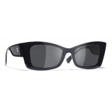 Chanel - Rectangle Sunglasses - Dark Blue Gray - Chanel Eyewear