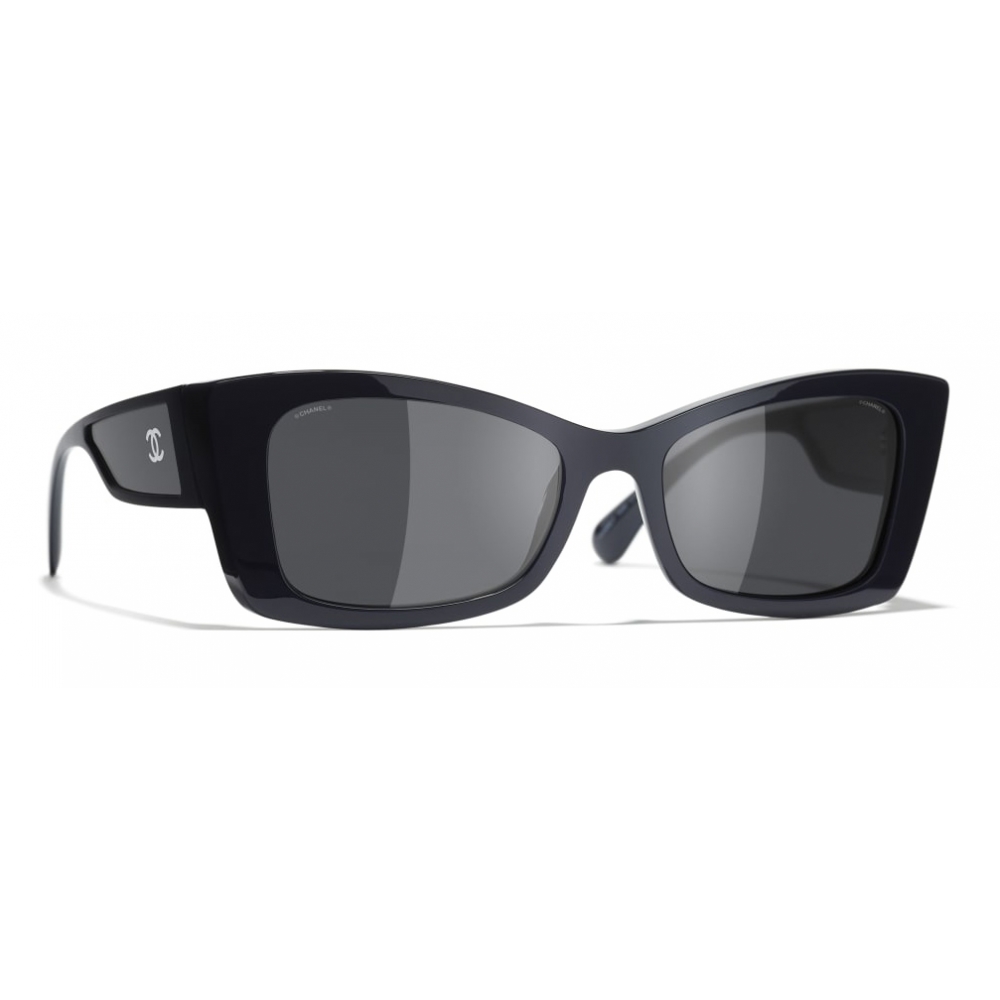 Chanel - Square Sunglasses - Black Blue Gray - Chanel Eyewear - Avvenice