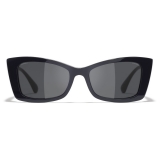 Chanel - Rectangle Sunglasses - Dark Blue Gray - Chanel Eyewear