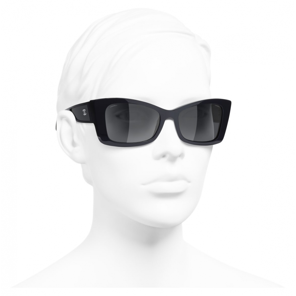 Chanel - Rectangle Sunglasses - Dark Blue Gray - Chanel Eyewear - Avvenice