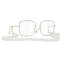 Chanel - Square Sunglasses - Gold Transparent - Chanel Eyewear