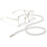 Chanel - Occhiali Quadrati da Sole - Oro Trasparente - Chanel Eyewear