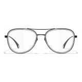 Chanel - Pilot Sunglasses - Black Transparent - Chanel Eyewear