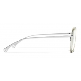 Chanel - Pilot Sunglasses - Silver Beige Transparent - Chanel Eyewear