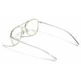 Chanel - Occhiali Modello Pilota da Sole - Argento Beige Trasparente - Chanel Eyewear