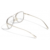 Chanel - Pilot Sunglasses - Gold Gray Transparent - Chanel Eyewear