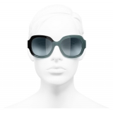 Chanel - Square Sunglasses - Black Green Blue - Chanel Eyewear