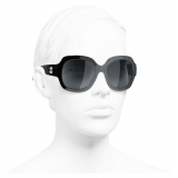 Chanel - Occhiali Quadrati da Sole - Nero Grigio - Chanel Eyewear