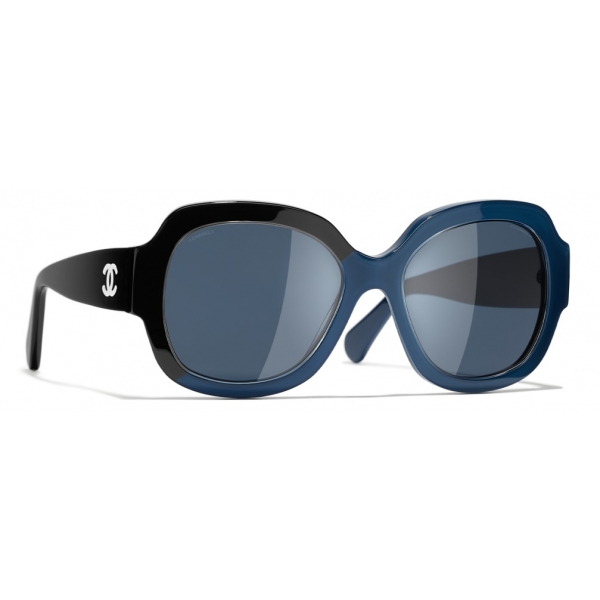 Chanel - Square Sunglasses - Black Blue - Chanel Eyewear