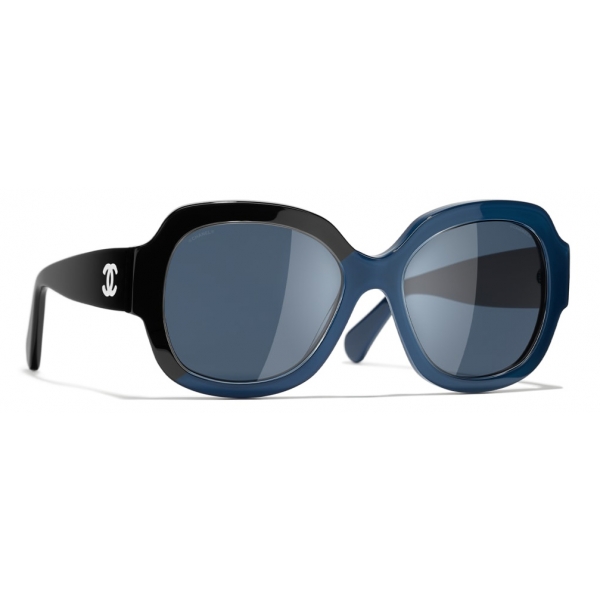Chanel Square Blue Light Glasses - Acetate, Black - Polarized - UV Protected - Women's Sunglasses - 3447S C622/SB