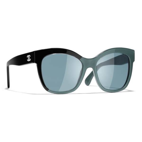 Chanel - Butterfly Sunglasses - Black Green Blue - Chanel Eyewear