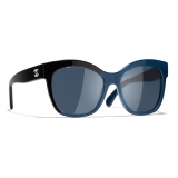 Chanel - Butterfly Sunglasses - Black Blue - Chanel Eyewear