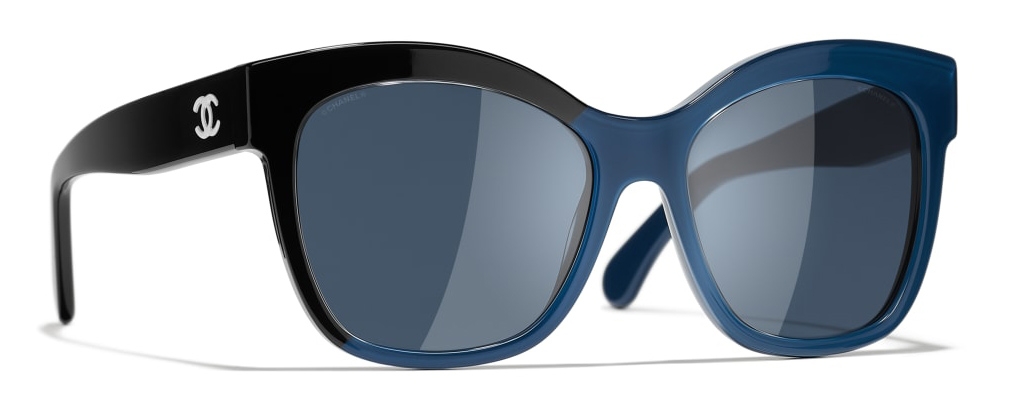 Chanel - Butterfly Sunglasses - Black Blue - Chanel Eyewear - Avvenice