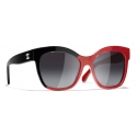 Chanel - Butterfly Sunglasses - Black Coral Gray - Chanel Eyewear