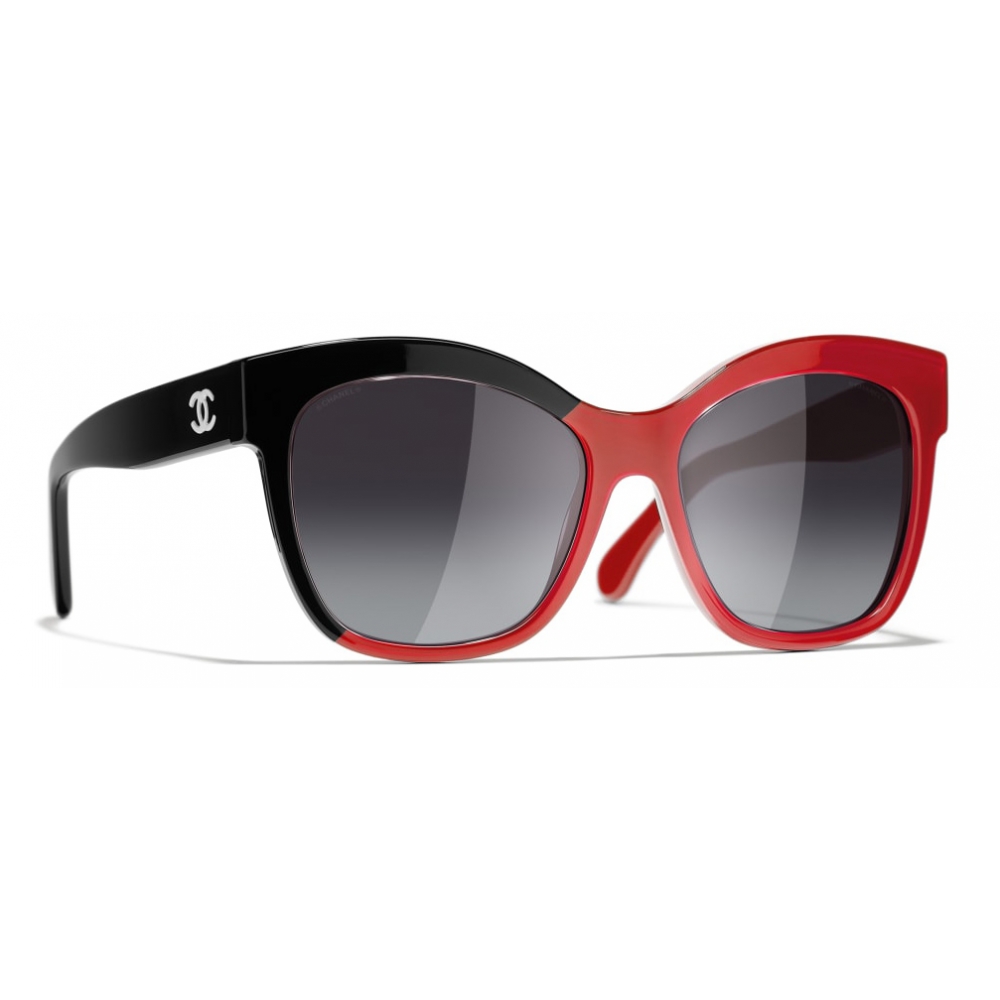 Chanel - Butterfly Sunglasses - Black Coral Gray - Chanel Eyewear - Avvenice
