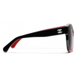 Chanel - Butterfly Sunglasses - Black Coral Gray - Chanel Eyewear