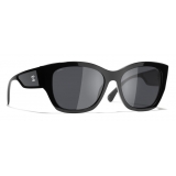 Chanel - Butterfly Sunglasses - Black Gray - Chanel Eyewear