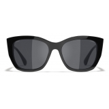 Chanel - Butterfly Sunglasses - Black Gray - Chanel Eyewear