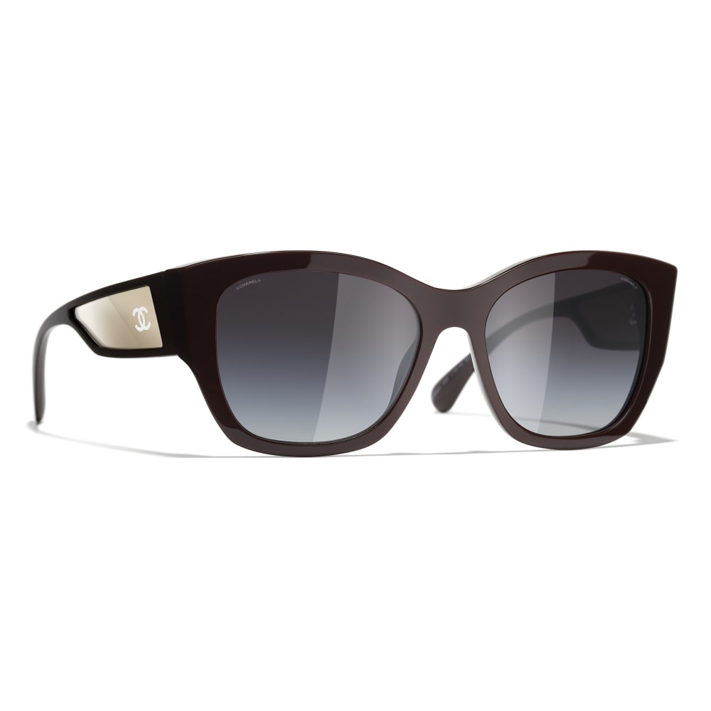 Chanel - Butterfly Sunglasses - Dark Red White Gold - Chanel Eyewear -  Avvenice