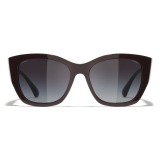 Chanel - Butterfly Sunglasses - Dark Red White Gold - Chanel Eyewear