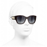 Chanel - Occhiali a Farfalla da Sole - Rosso Scuro Oro Bianco - Chanel Eyewear