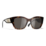 Chanel - Butterfly Sunglasses - Dark Tortoise White Gold - Chanel Eyewear