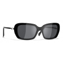 Chanel - Occhiali Quadrati da Sole - Nero Grigio - Chanel Eyewear